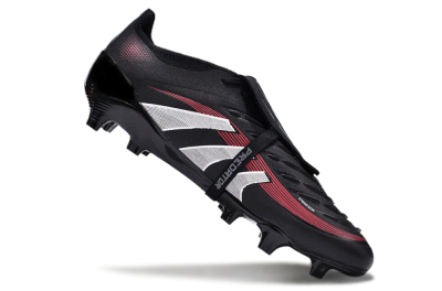 Adidas Predator Elite Foldover Tongue 2025 Stealth Victory FG Football Boots - Black/White/Red