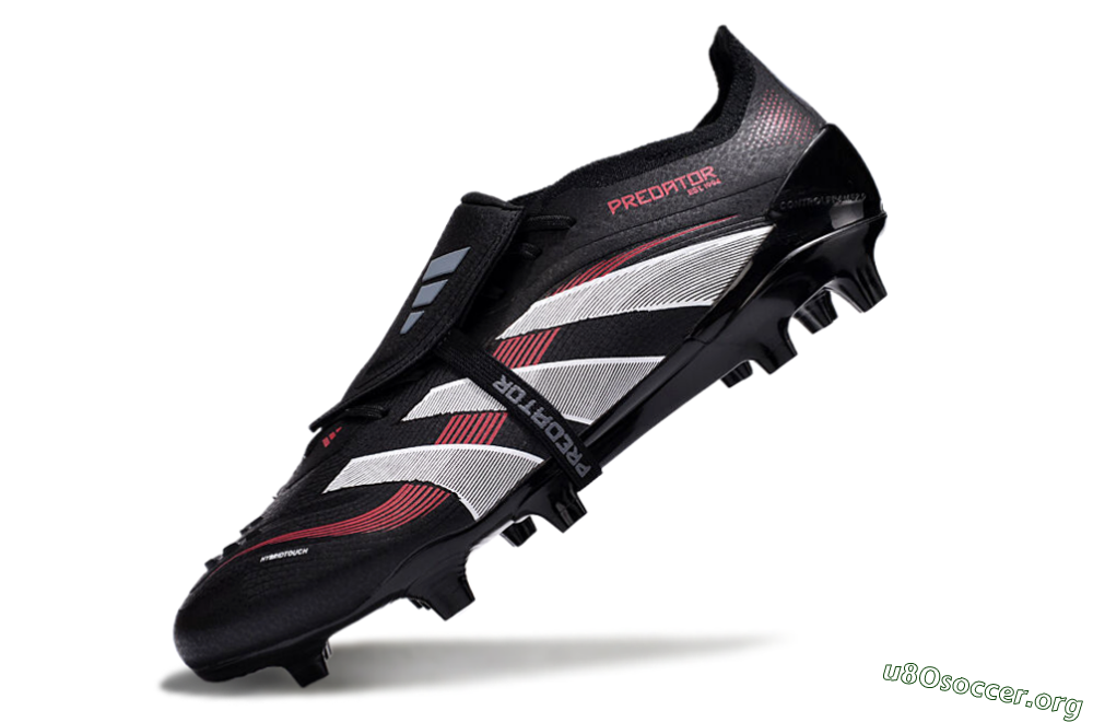 Adidas Predator Elite Foldover Tongue 2025 Stealth Victory FG Football Boots - Black/White/Red 5