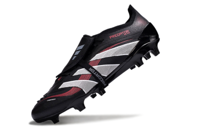 Adidas Predator Elite Foldover Tongue 2025 Stealth Victory FG Football Boots - Black/White/Red