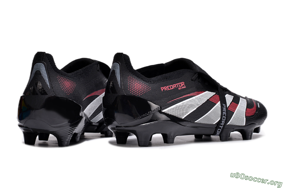 Adidas Predator Elite Foldover Tongue 2025 Stealth Victory FG Football Boots - Black/White/Red 6