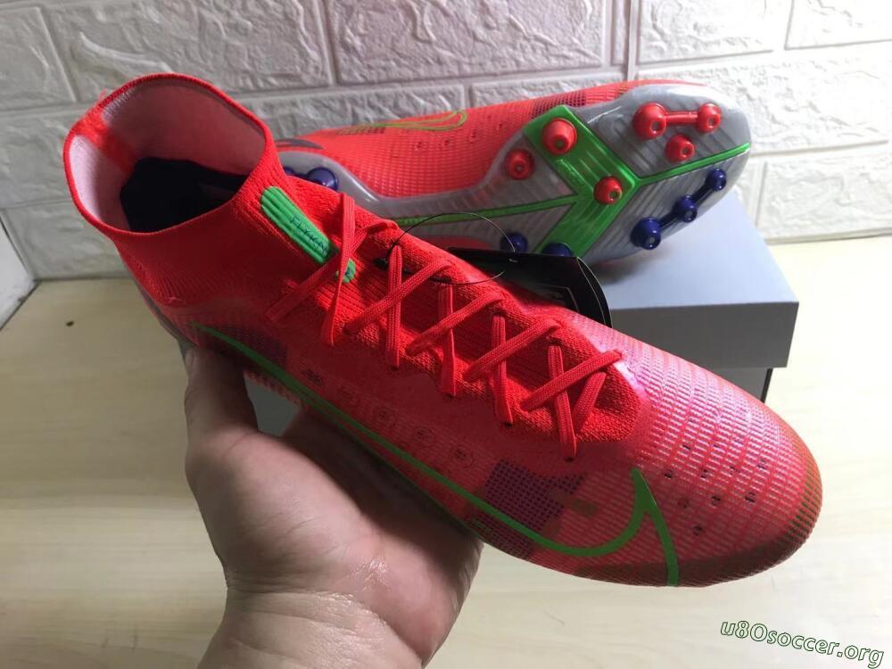 Nike Mercurial Superfly 8 Elite AG Football Boots - Red/Yellow/Silver