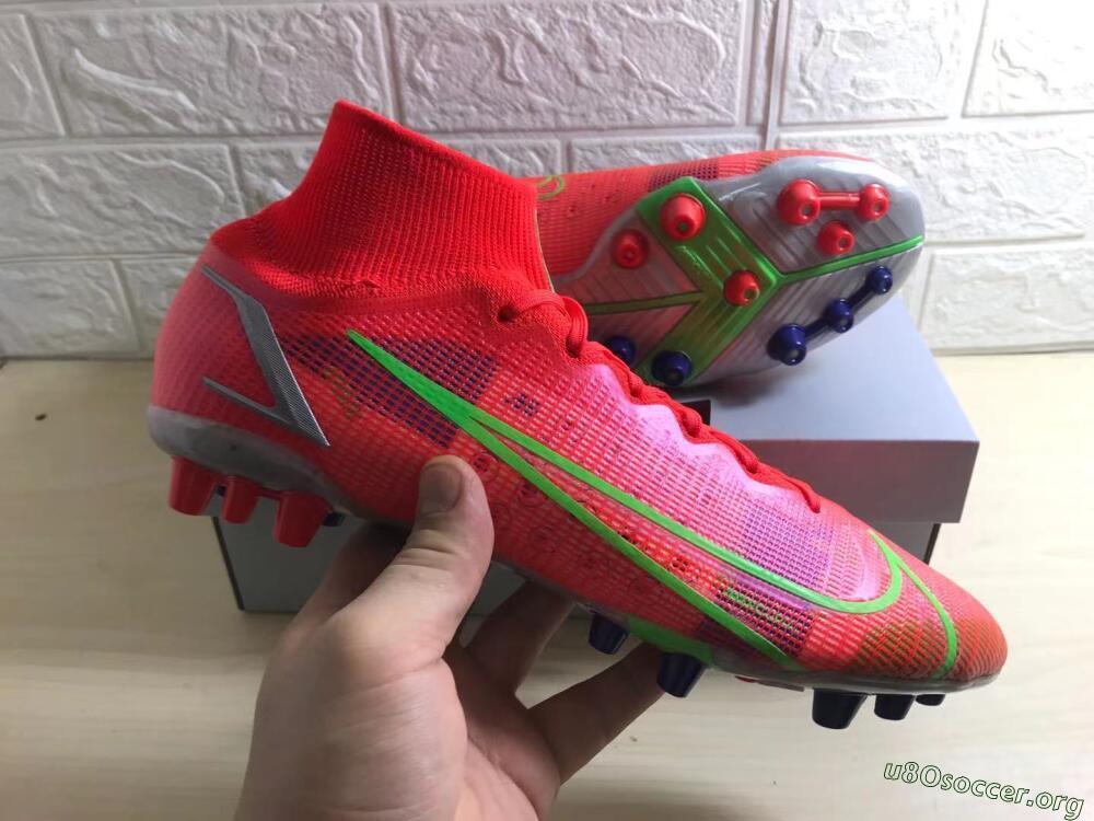 Nike Mercurial Superfly 8 Elite AG Football Boots - Red/Yellow/Silver