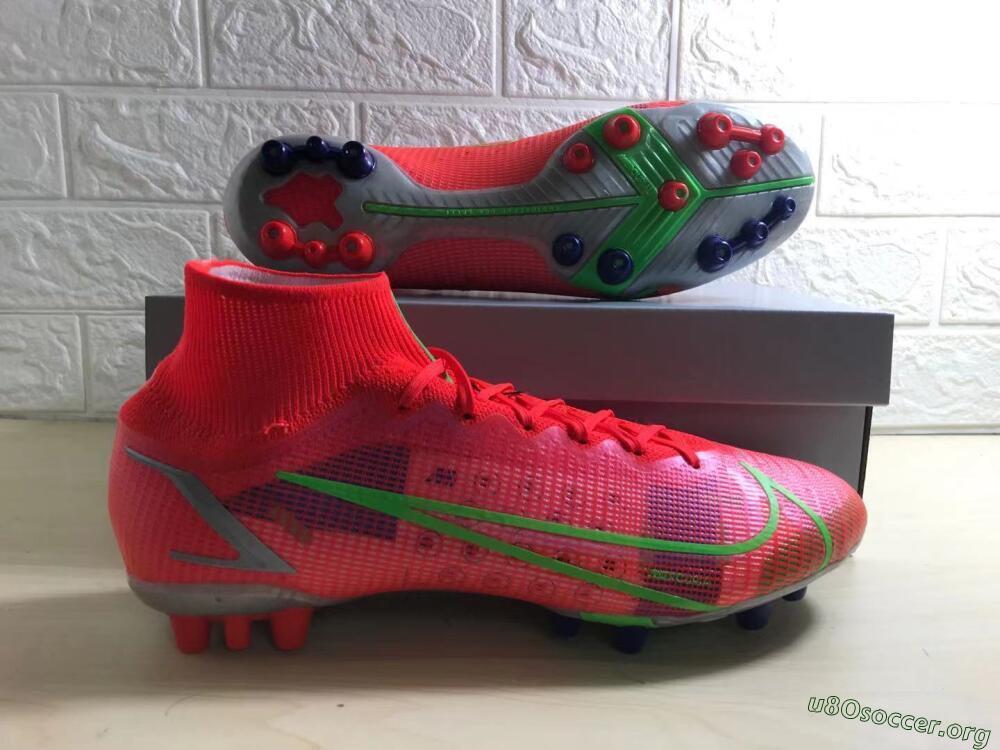 Nike Mercurial Superfly 8 Elite AG Football Boots - Red/Yellow/Silver