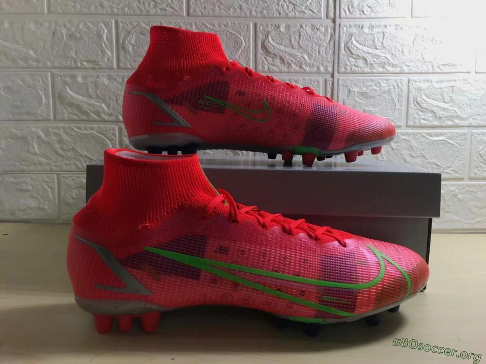 Nike Mercurial Superfly 8 Elite AG Football Boots - Red/Yellow/Silver