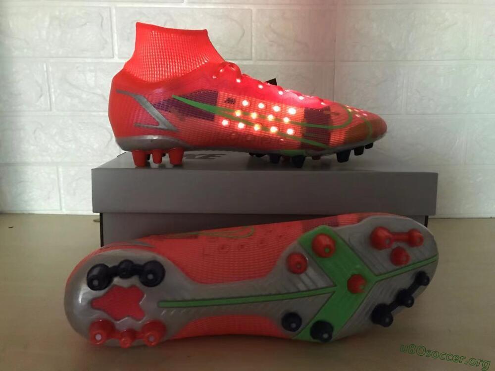 Nike Mercurial Superfly 8 Elite AG Football Boots - Red/Yellow/Silver
