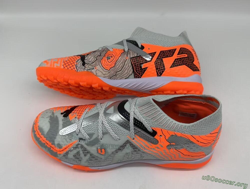 Puma Future Ultimate TF Football Shoes - Silver/Red/White