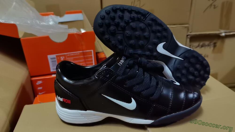 Nike Total 90 II TF Football Shoes - Black/White/Red