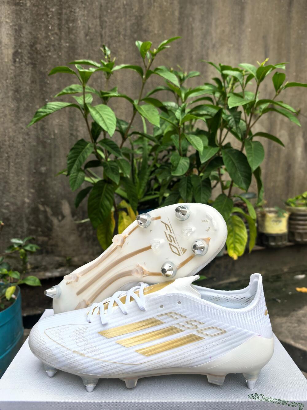 Adidas F50 Elite SG Football Boots - White/Gold