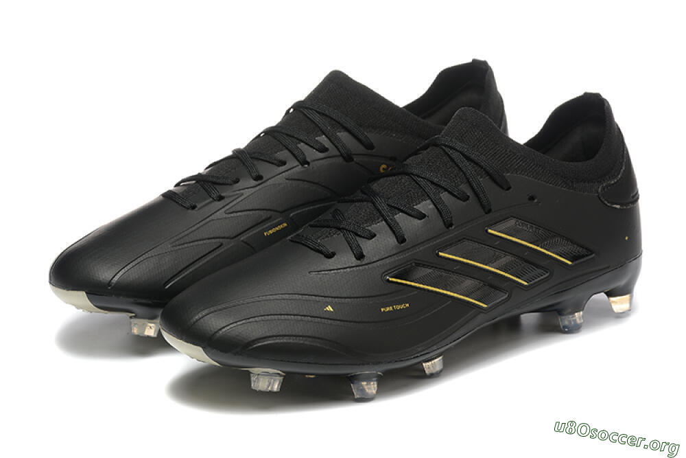 Adidas Copa Pure 2+ FG Football Boots - Black/Gold/Blue 5