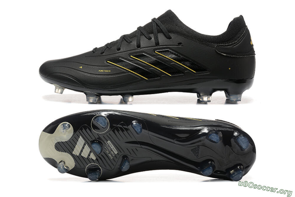 Adidas Copa Pure 2+ FG Football Boots - Black/Gold/Blue 1