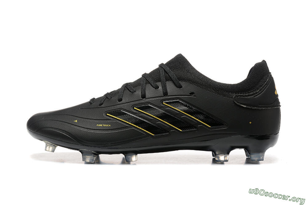 Adidas Copa Pure 2+ FG Football Boots - Black/Gold/Blue 3