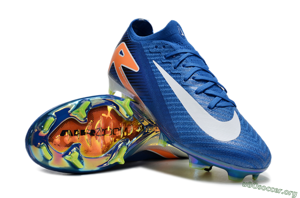 Nike Air Zoom Mercurial Vapor 16 Elite FG Football Boots - Blue/White/Orange 0