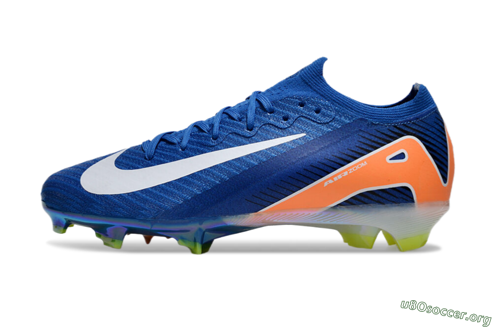 Nike Air Zoom Mercurial Vapor 16 Elite FG Football Boots - Blue/White/Orange 3