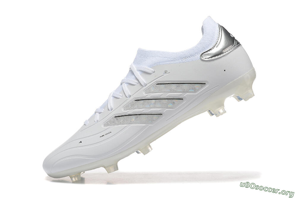Adidas Copa Pure 2+ FG Football Boots - White/Silver/Black 8