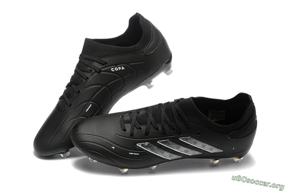 Adidas Copa Pure 2+ FG Football Boots - Black/Silver/Blue 6
