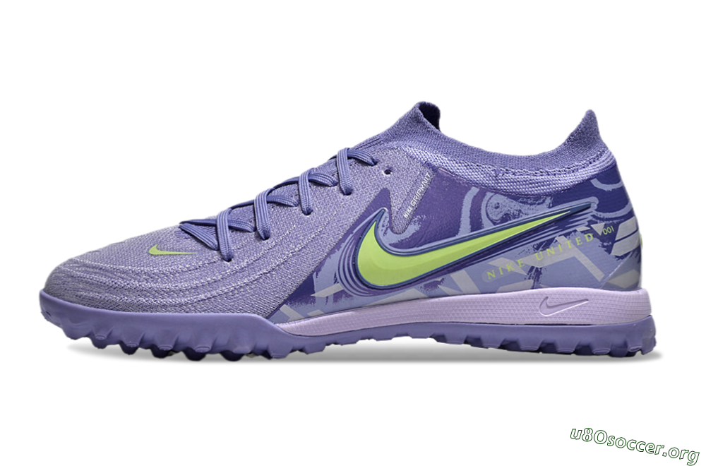 Nike Phantom GX 2 Elite TF Football Shoes - Purple/Yellow/White 3