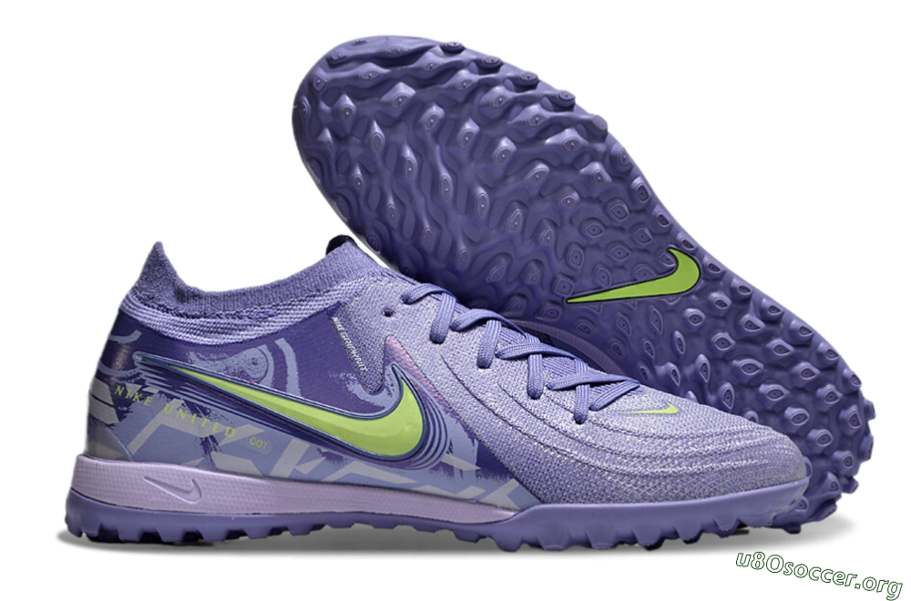 Nike Phantom GX 2 Elite TF Football Shoes - Purple/Yellow/White 2