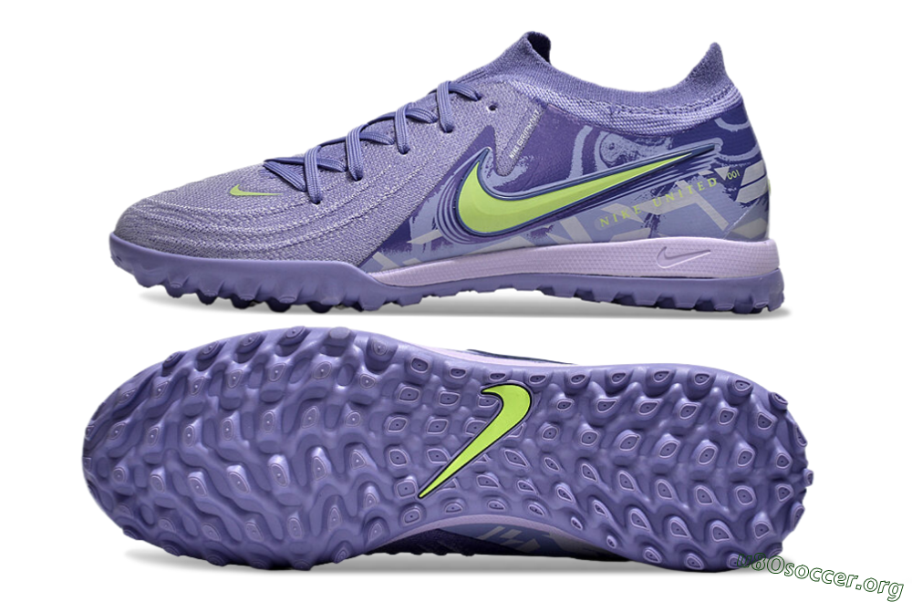 Nike Phantom GX 2 Elite TF Football Shoes - Purple/Yellow/White 1