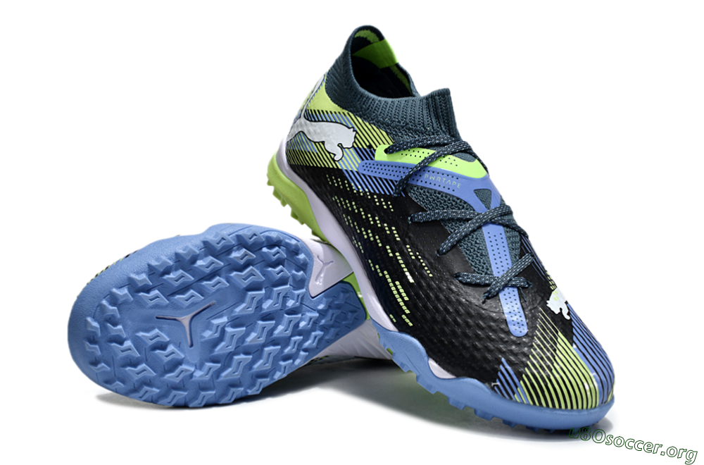 Puma Future Ultimate TF Football Shoes - Black/Yellow/Blue 0