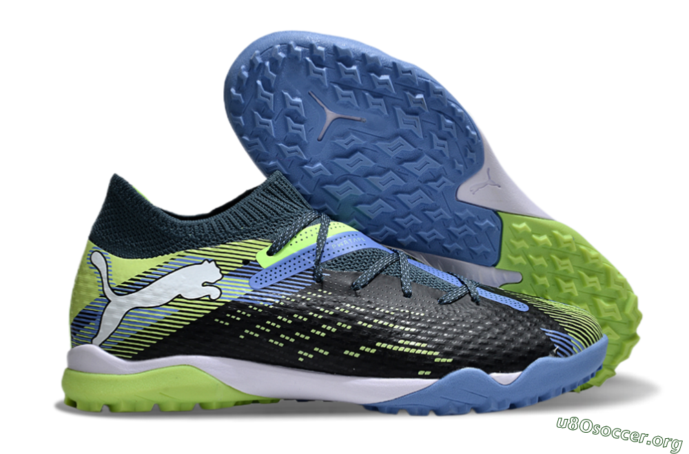 Puma Future Ultimate TF Football Shoes - Black/Yellow/Blue 2