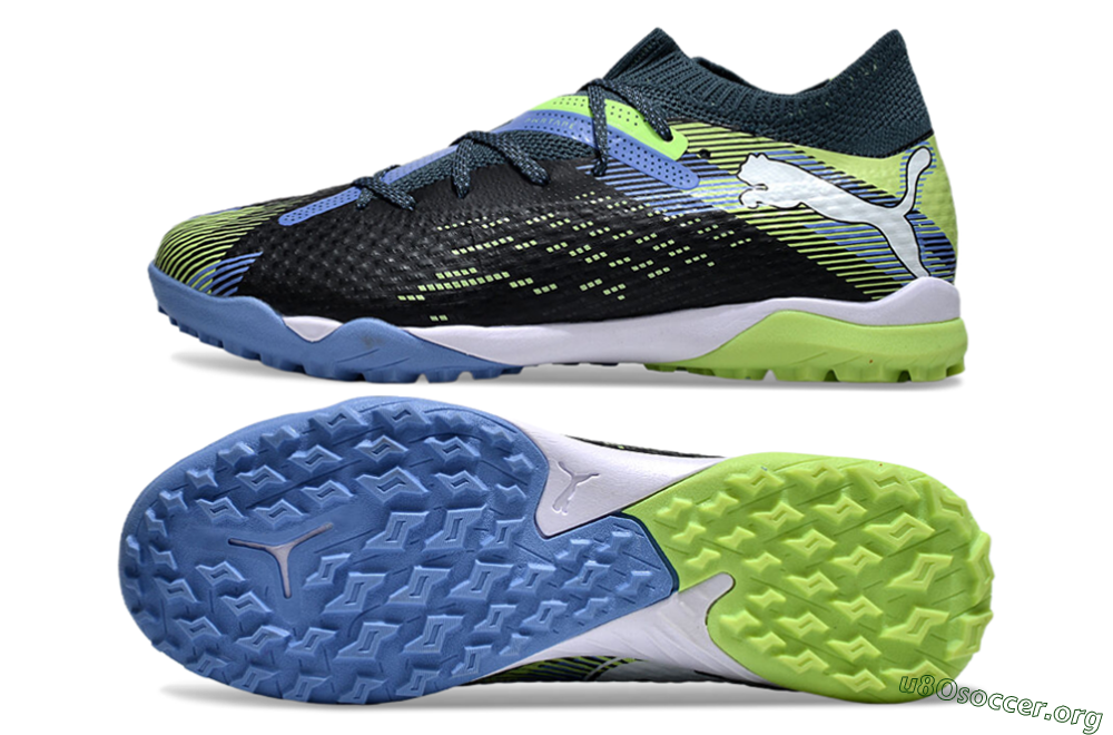 Puma Future Ultimate TF Football Shoes - Black/Yellow/Blue 1