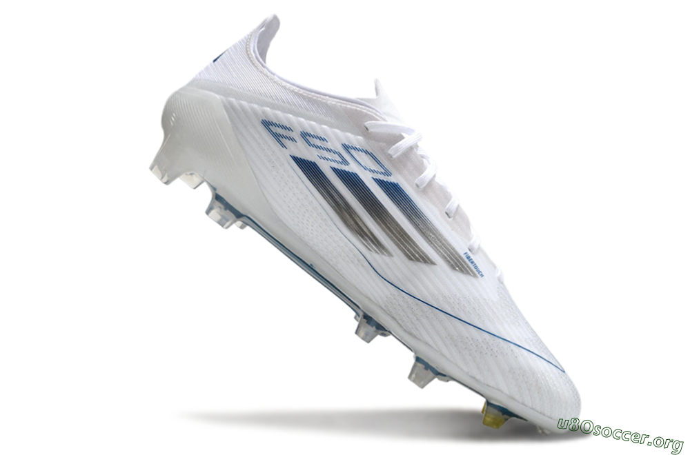 Adidas F50 Elite FG Football Boots - White/Silver/Blue 4