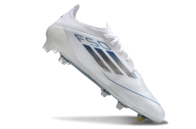 Adidas F50 Elite FG Football Boots - White/Silver/Blue