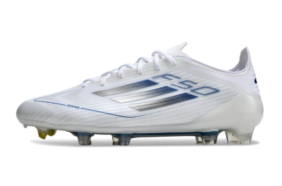 Adidas F50 Elite FG Football Boots - White/Silver/Blue