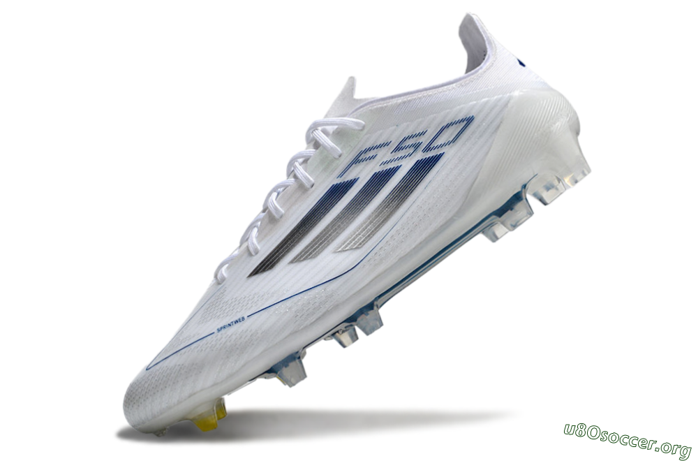Adidas F50 Elite FG Football Boots - White/Silver/Blue 5