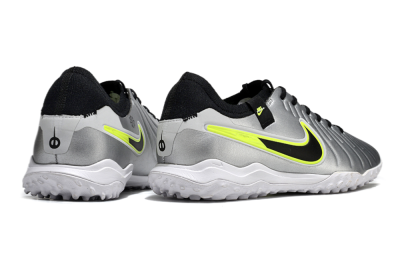 Nike Tiempo Legend 10 Pro TF Football Shoes - Silver/Black/Yellow