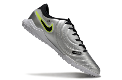 Nike Tiempo Legend 10 TF Football Shoes - Silver/Black/Yellow