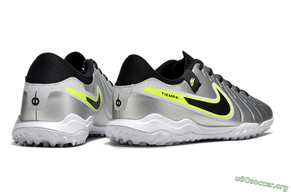 Nike Tiempo Legend 10 TF Football Shoes - Silver/Black/Yellow 6