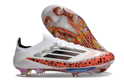 Adidas F50+ Lightstrike Elite FG Football Boots - White/Black/Leopard