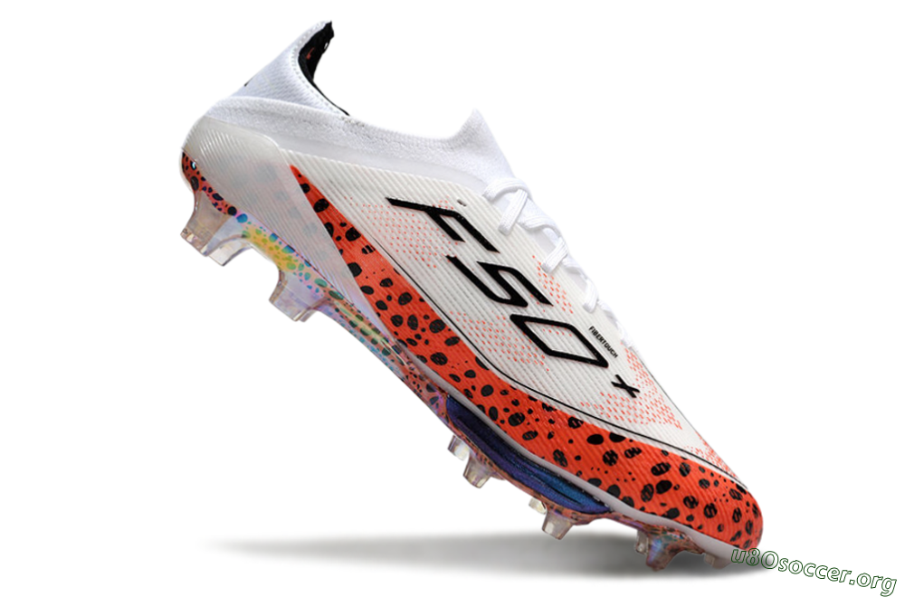Adidas F50+ Lightstrike Elite FG Football Boots - White/Black/Leopard 4