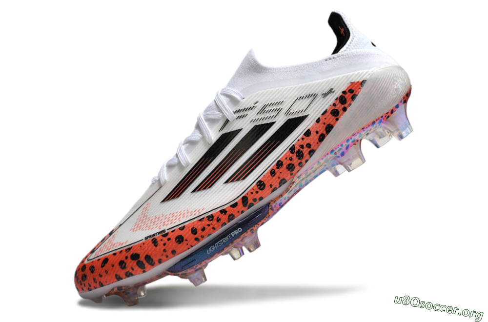 Adidas F50+ Lightstrike Elite FG Football Boots - White/Black/Leopard 5