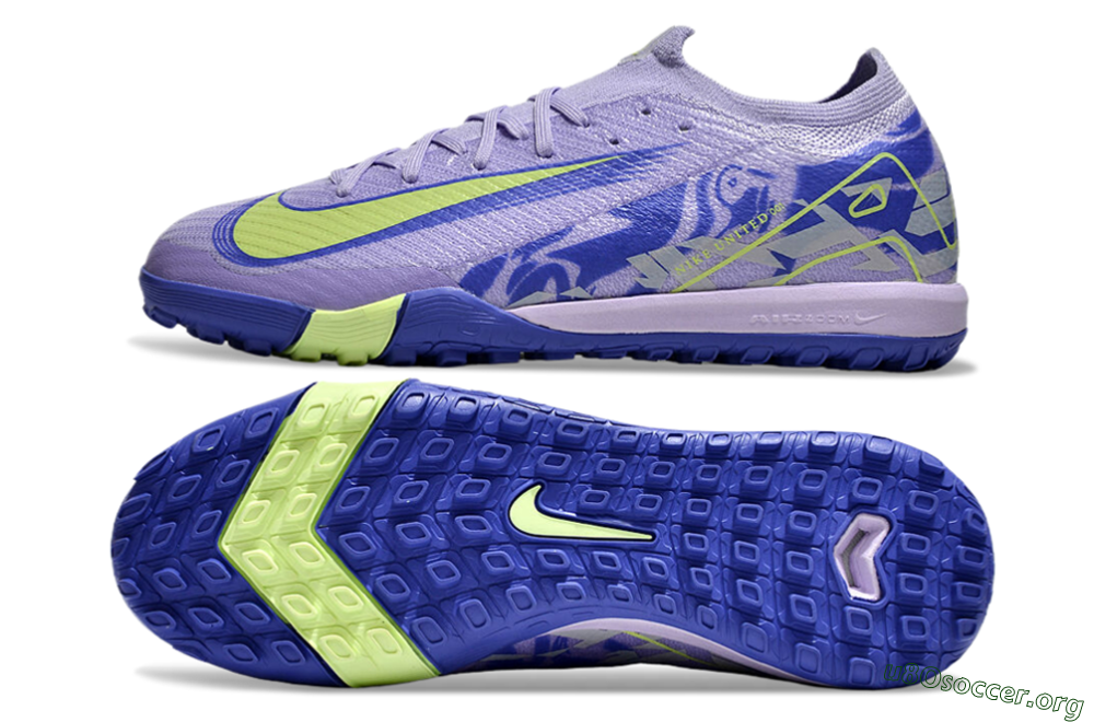 Nike Air Zoom Mercurial Vapor 16 Elite TF Football Shoes - Purple/Yellow/White 1