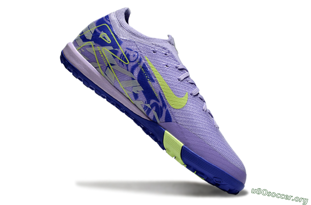 Nike Air Zoom Mercurial Vapor 16 Elite TF Football Shoes - Purple/Yellow/White 4