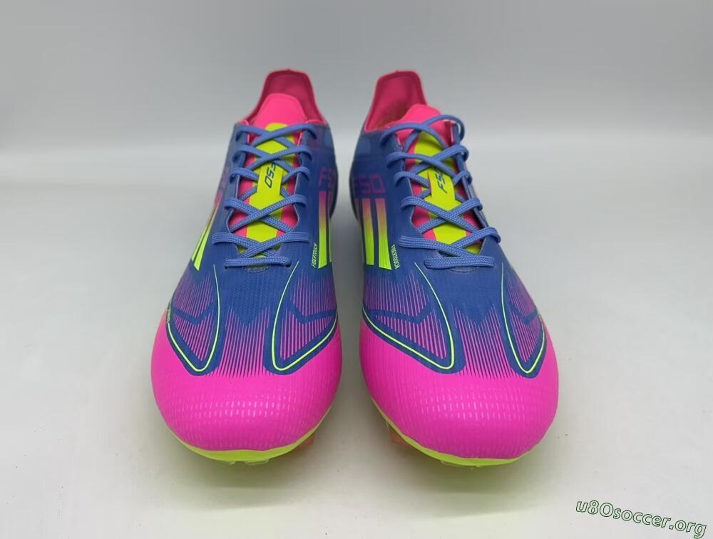 Adidas F50 Elite TF Football Shoes - Blue/Pink/Yellow