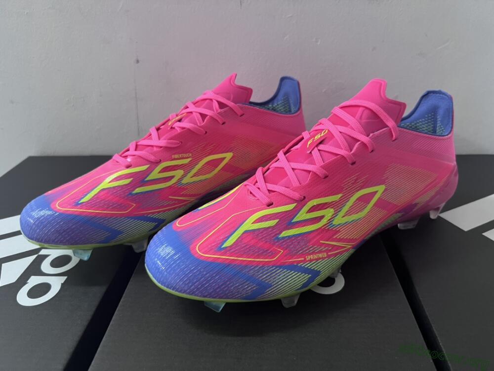 Adidas F50 Elite FG Football Boots - Red/Yellow/Blue