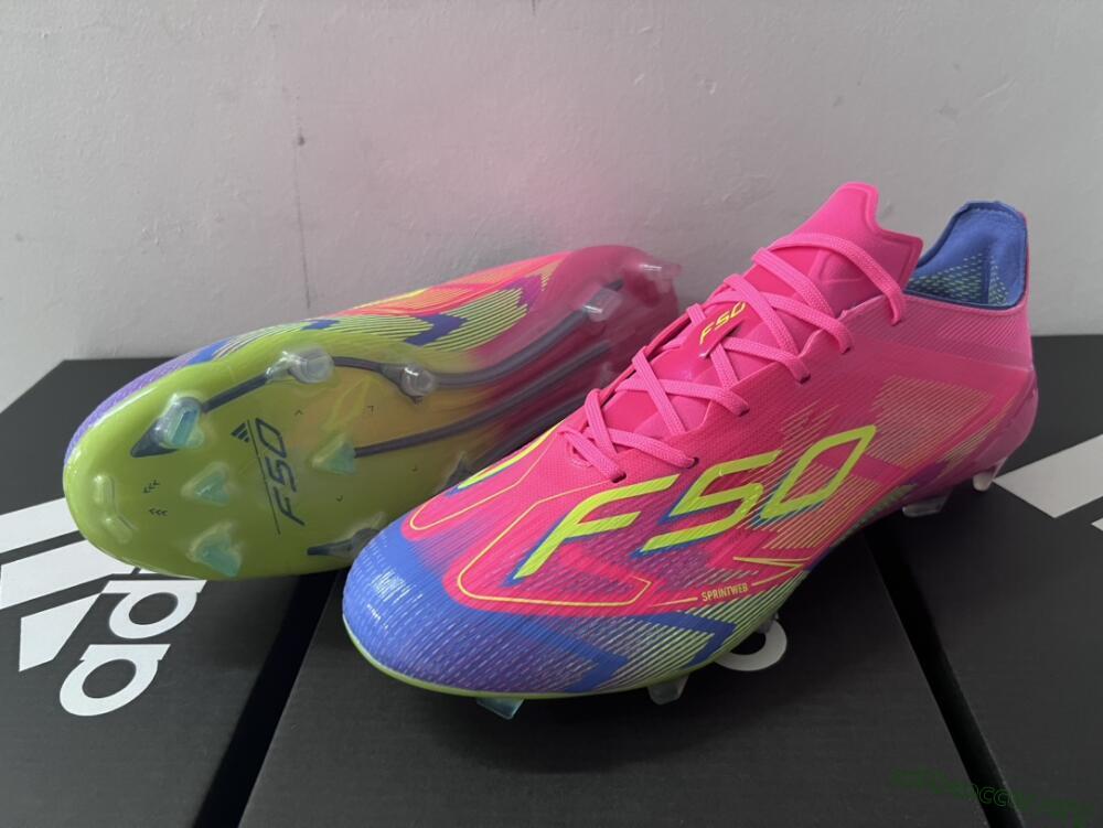 Adidas F50 Elite FG Football Boots - Red/Yellow/Blue
