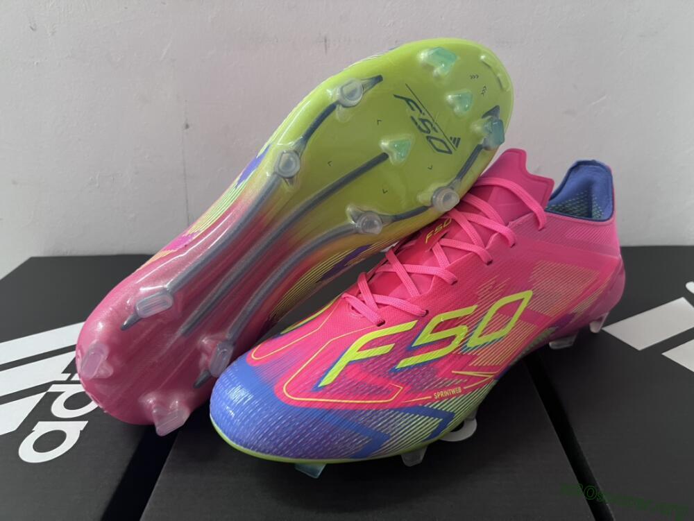 Adidas F50 Elite FG Football Boots - Red/Yellow/Blue
