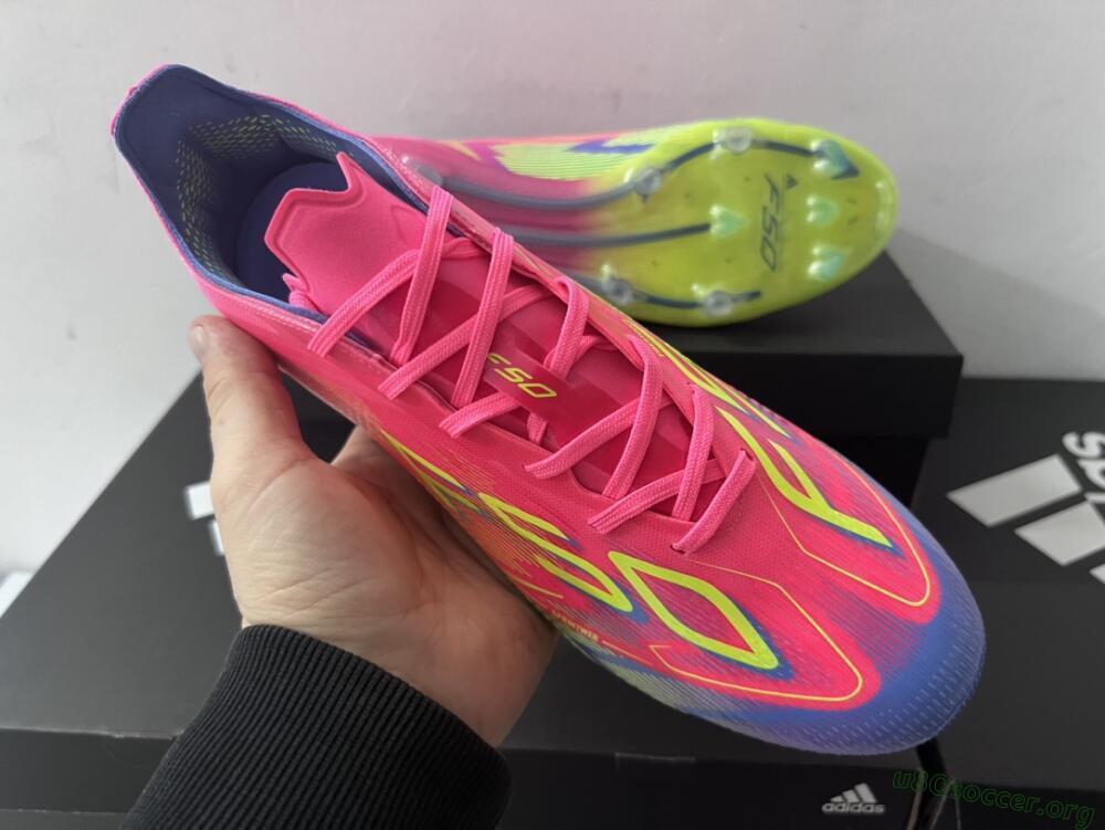Adidas F50 Elite FG Football Boots - Red/Yellow/Blue