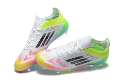 Adidas F50 Elite FG Football Boots - White/Pink/Yellow