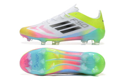 Adidas F50 Elite FG Football Boots - White/Pink/Yellow