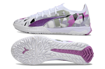 Puma Ultra Ultimate TF Football Shoes - White/Purple/Black