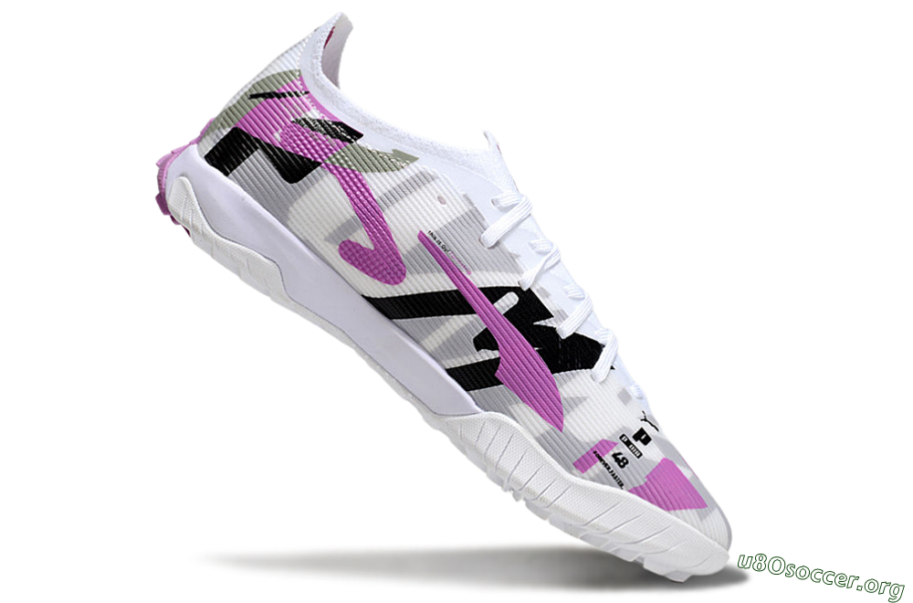 Puma Ultra Ultimate TF Football Shoes - White/Purple/Black 4