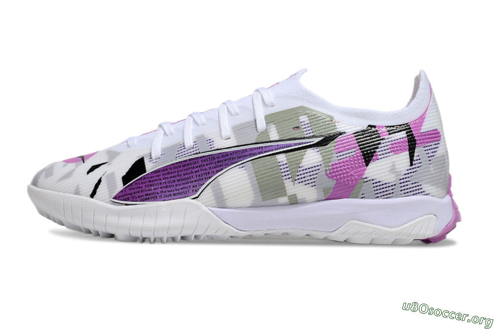Puma Ultra Ultimate TF Football Shoes - White/Purple/Black 3