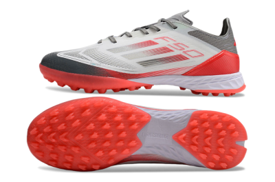 Adidas F50 Pro TF Football Shoes - White/Silver/Red