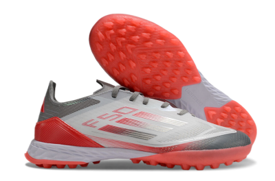 Adidas F50 Pro TF Football Shoes - White/Silver/Red