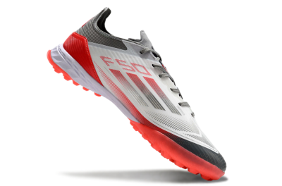 Adidas F50 Pro TF Football Shoes - White/Silver/Red